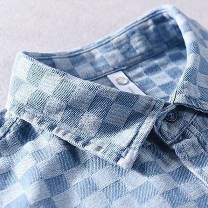 Mason Checkered Denim Shirt