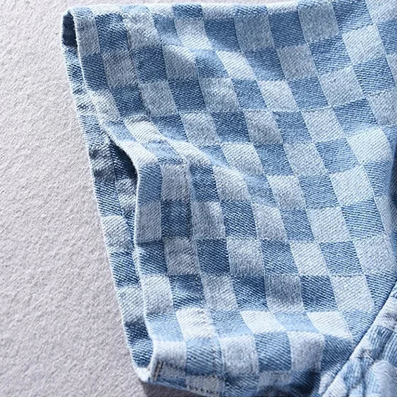 Mason Checkered Denim Shirt