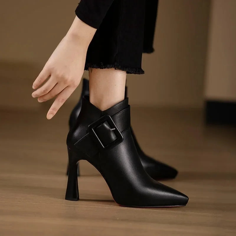 Elora Buckle Heel Boots