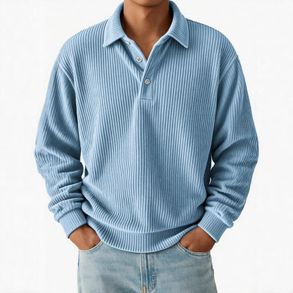 Clapham Corduroy Long-Sleeve Polo