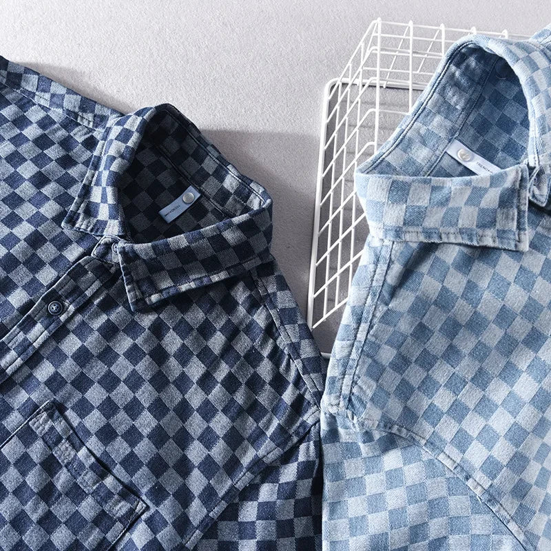 Mason Checkered Denim Shirt